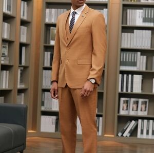 Stay Adams suit 46 regular light brown